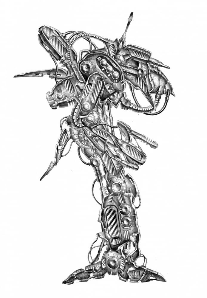 Intricate Mechanical Robot by Kulik — canvas wall art