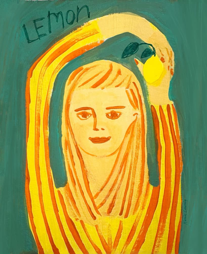 Woman Holding a Lemon