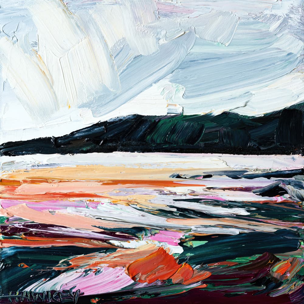 Colorful Textured Seascape by Angela Hawkey — canvas wall art