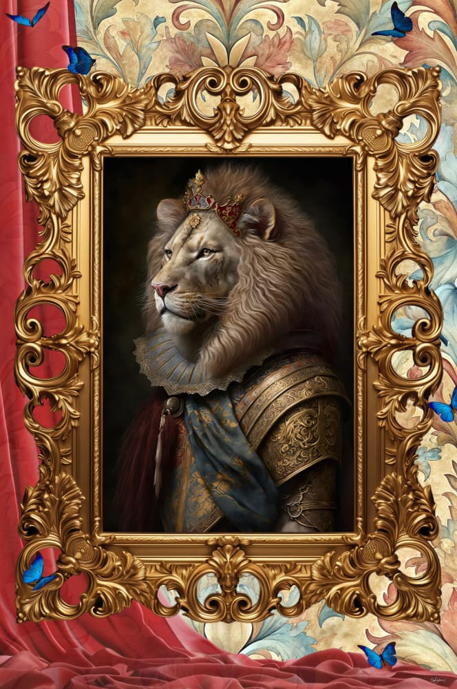 Majestic Royal Lion by Sue Skellern — canvas wall art