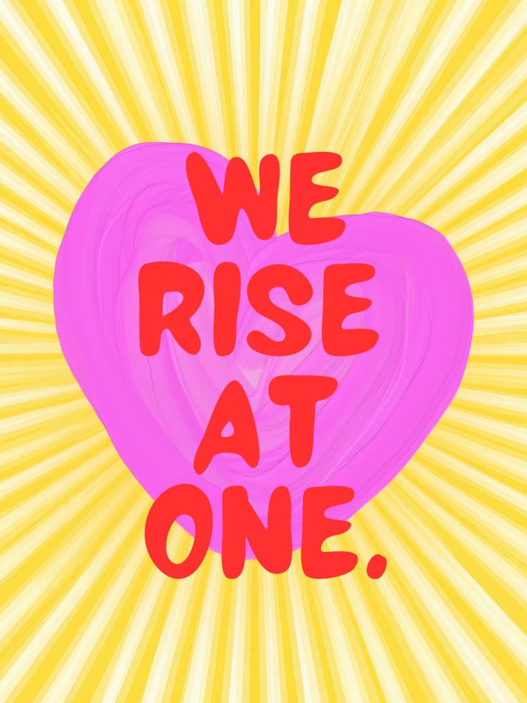 We Rise At One Heart by Ohkimiko — canvas wall art