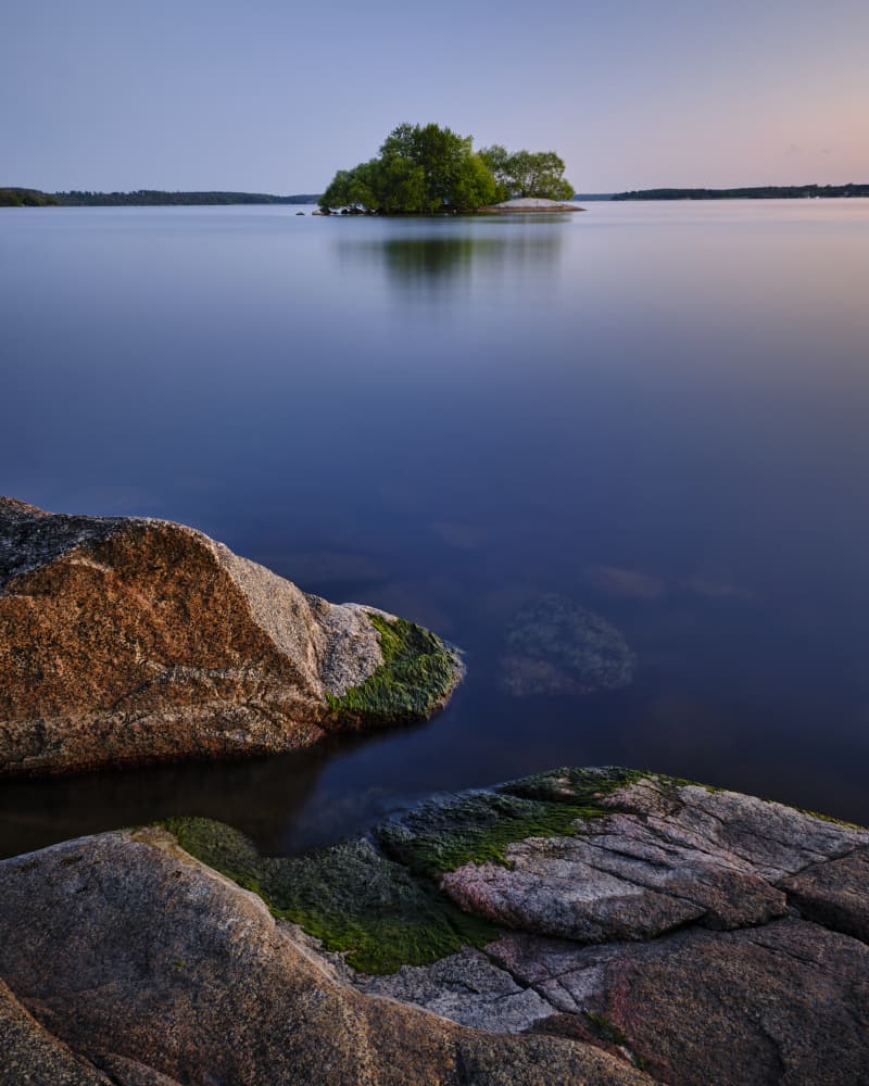 Tranquil Island Shores by Hamed Bank — canvas wall art