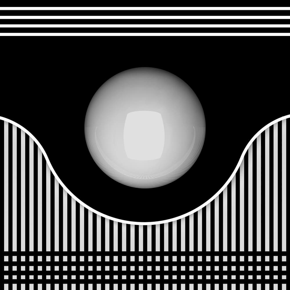 Monochrome Sphere Curves by Antonyus Bunjamin (Abe) — canvas wall art