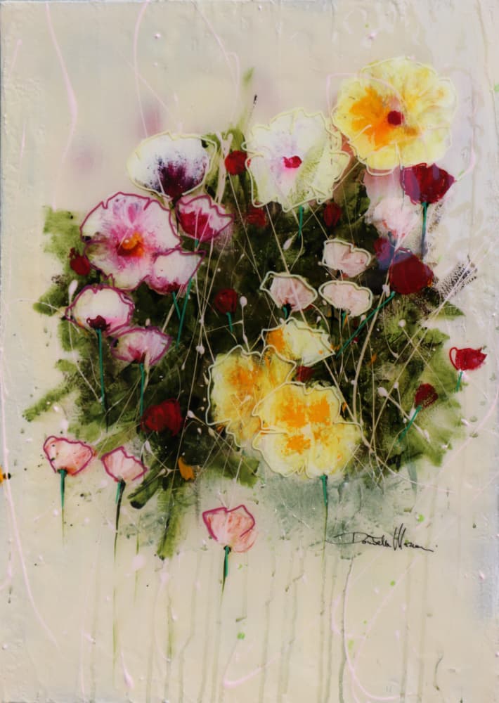 Abstract Flower Garden by Donatella Marraoni — canvas wall art