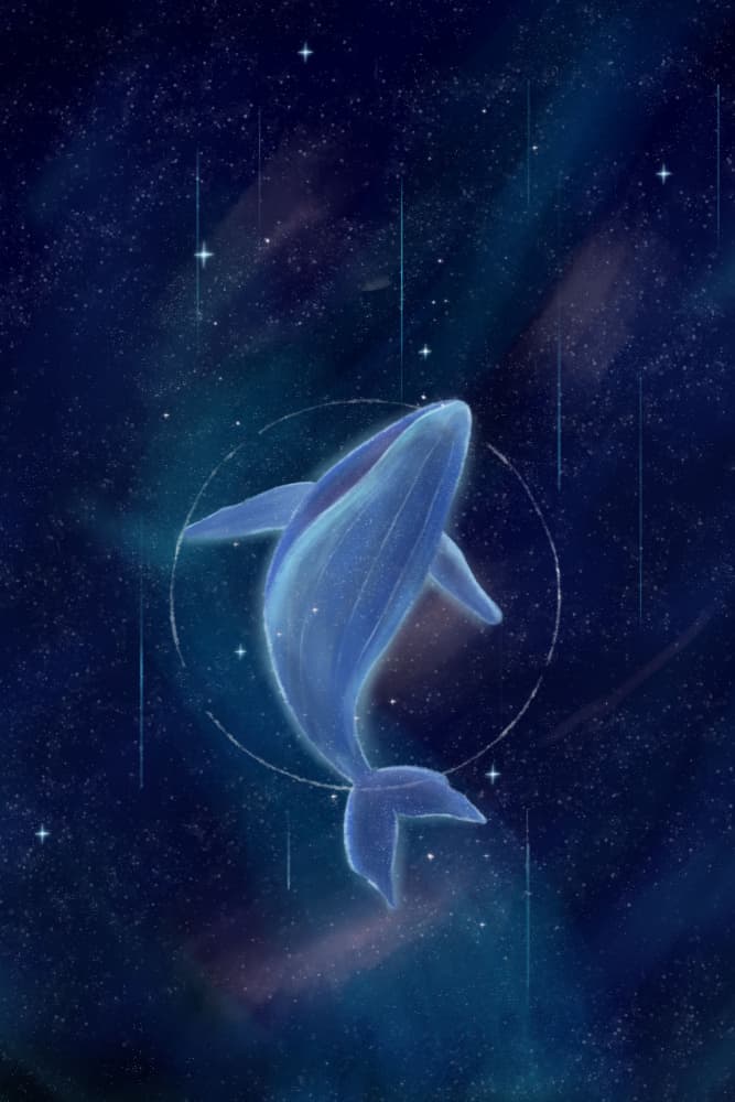 Cosmic Whale Dream by Xuan Thai — canvas wall art