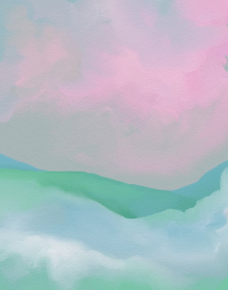 Dreamy Pastel Landscape by Josie George — canvas wall art