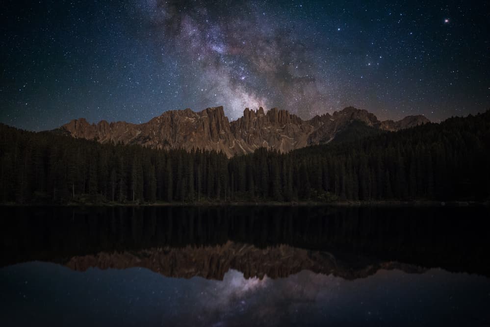 Milky Way Mountain Reflection by David Martin Castan — canvas wall art