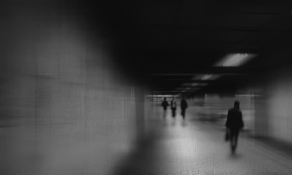 Blurred Urban Passage by Teruhiko Tsuchida — canvas wall art