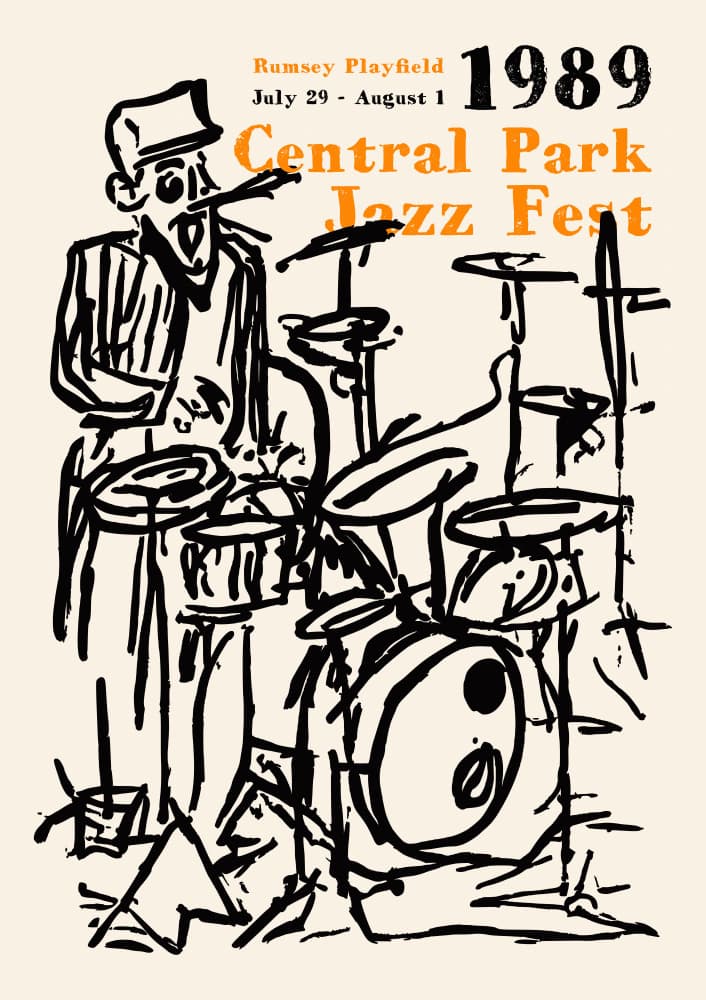 Retro Jazz Drummer
