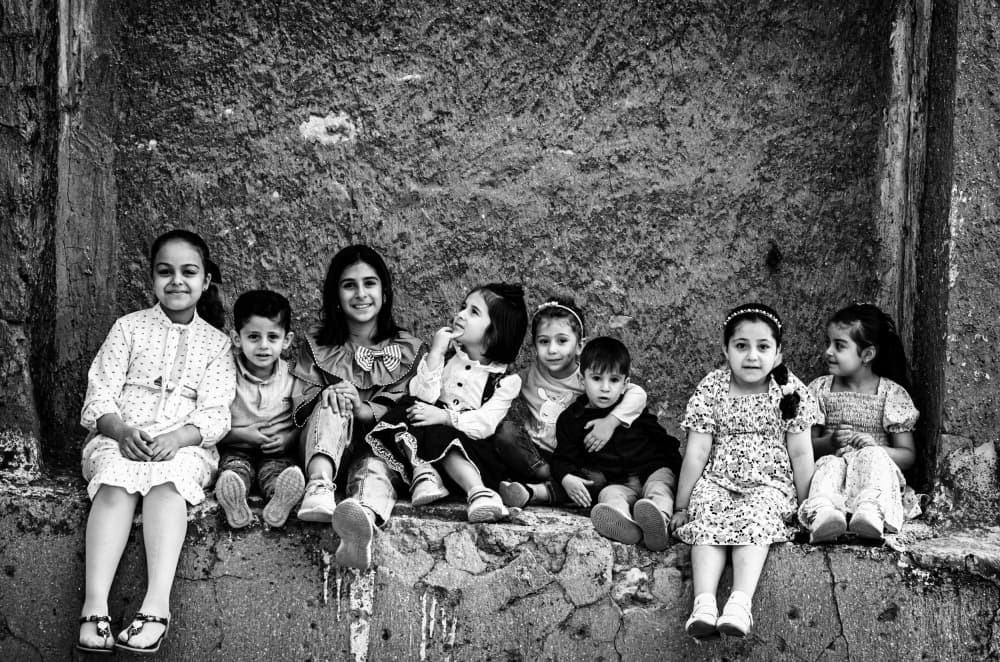 Joyful Young Faces by Jalili — canvas wall art