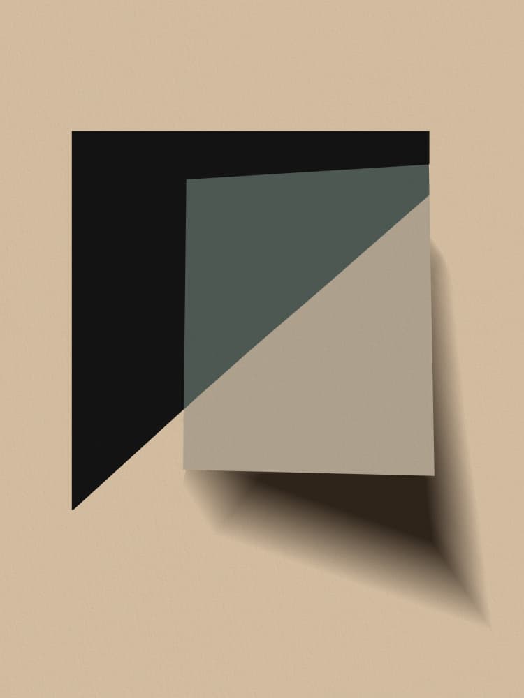 Geometric Shadow Play by Little Dean — canvas wall art