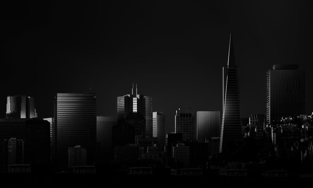 Dark San Francisco Skyline by Juan Pablo de Miguel — canvas wall art
