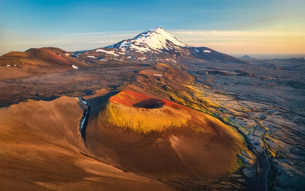 Colorful Crater Peaks by Michael Zheng — canvas wall art