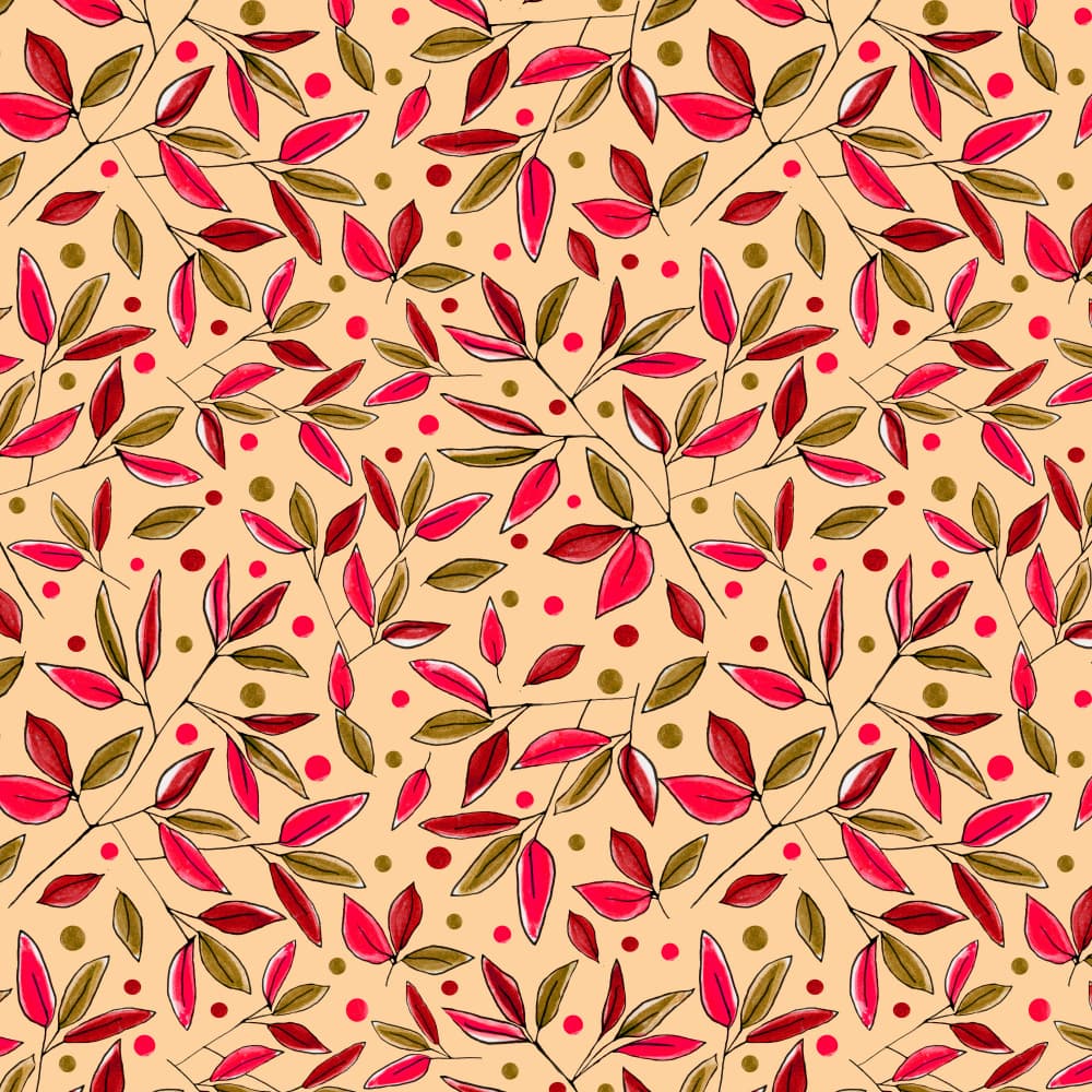 Autumn Leaves Pattern by Michele Channell — canvas wall art