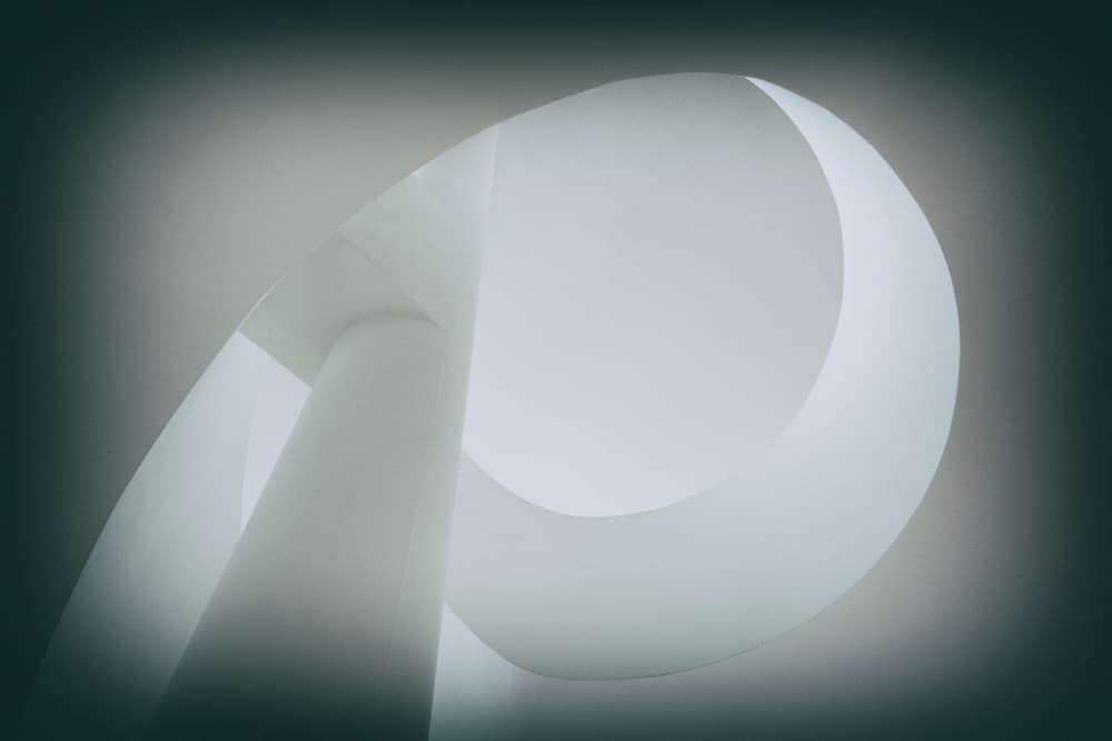 White Abstract Curves by Rolf Endermann — canvas wall art