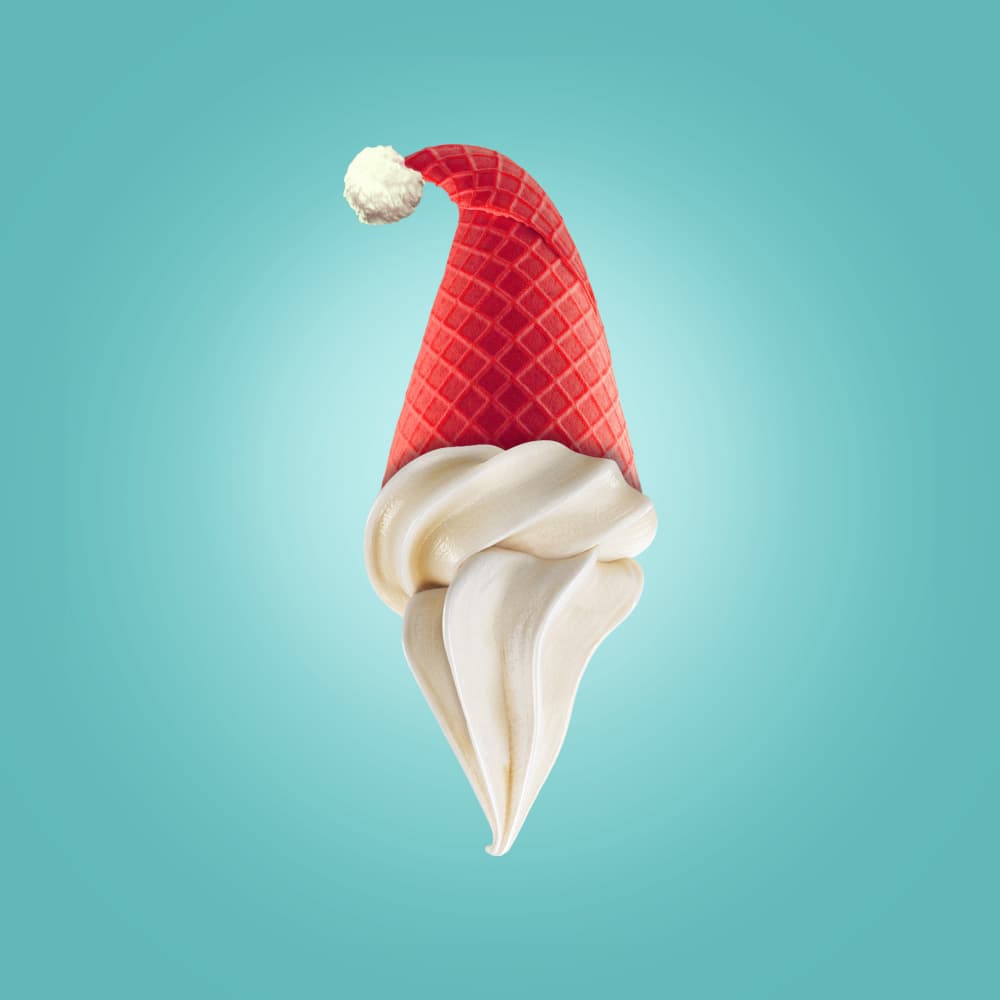 Santa Hat Ice Cream by Artem Pozdniakov — canvas wall art