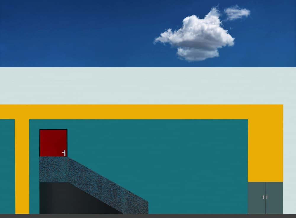 Modern Geometric Building by Arnon Orbach — canvas wall art
