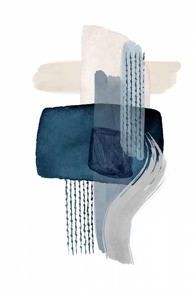 Modern Blue Abstract by Sally Ann Moss — canvas wall art