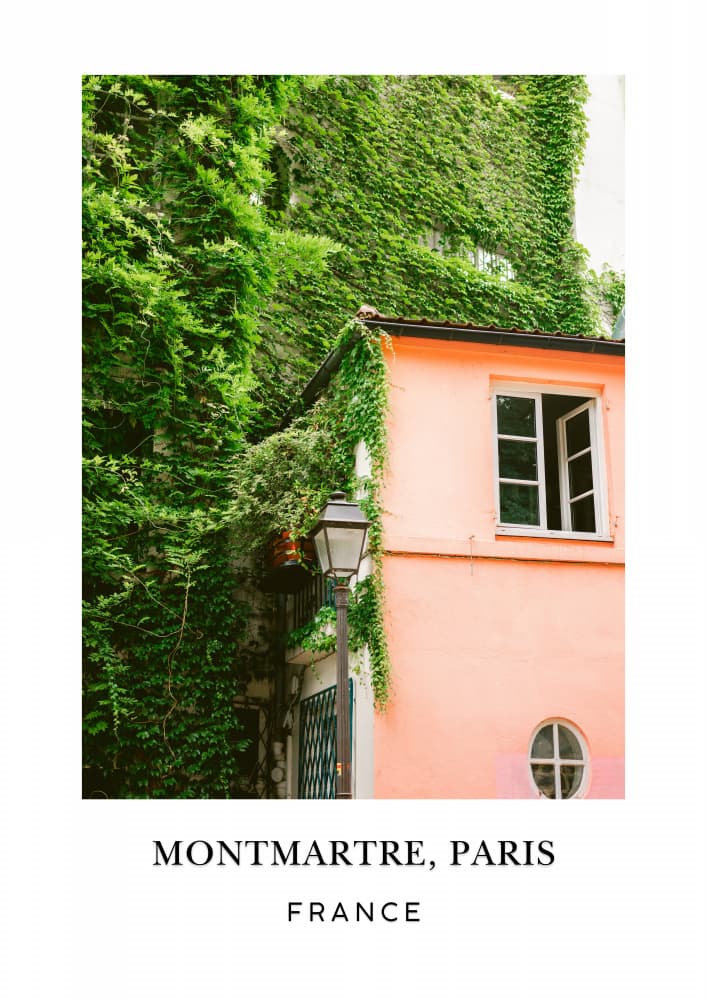 Montmartre Travel poster by Raisa Zwart — canvas wall art