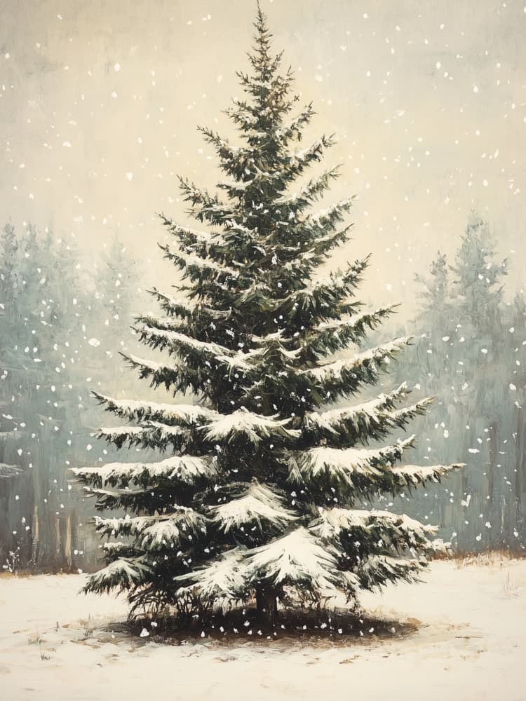 Snowy Winter Tree by Jolly and Dash — canvas wall art