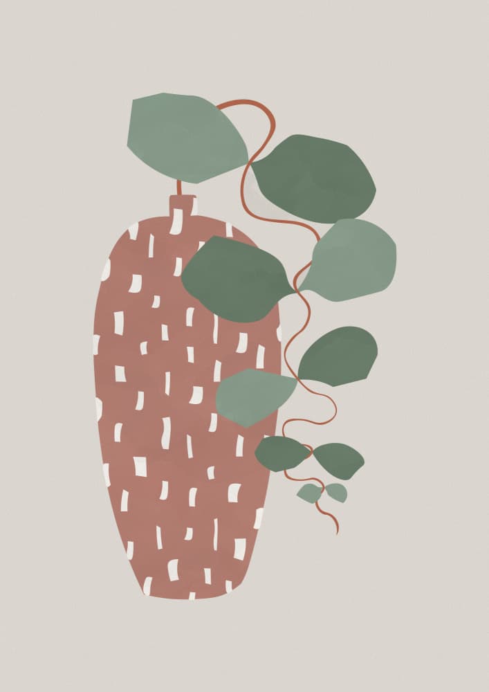 Minimalist Potted Plant by Orara Studio — canvas wall art