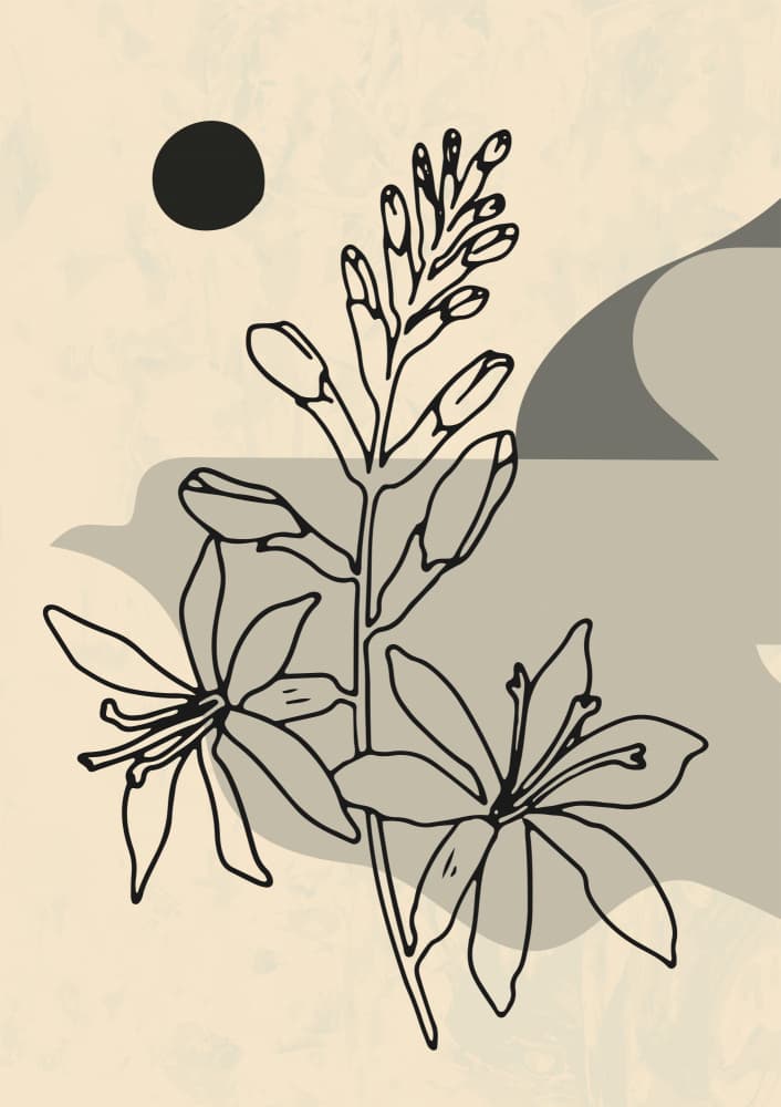 Abstract Flower 1 by NKTN — canvas wall art