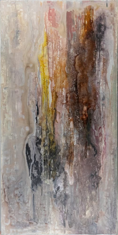Earthy Abstract Drips by Charlotte Olsson — canvas wall art