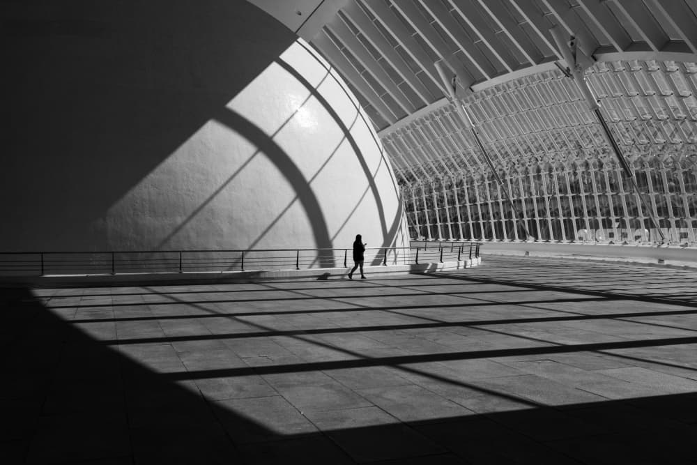 Geometric Shadows Solitude by Martin Agius — canvas wall art