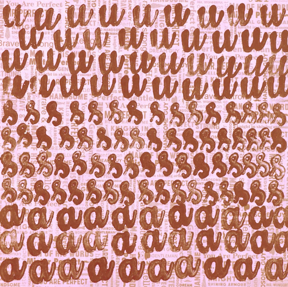 Sweet Typographic Pattern by Santhosh ch — canvas wall art