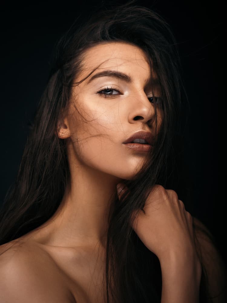 Striking Beauty Portrait by Martin Krystynek MQEP — canvas wall art