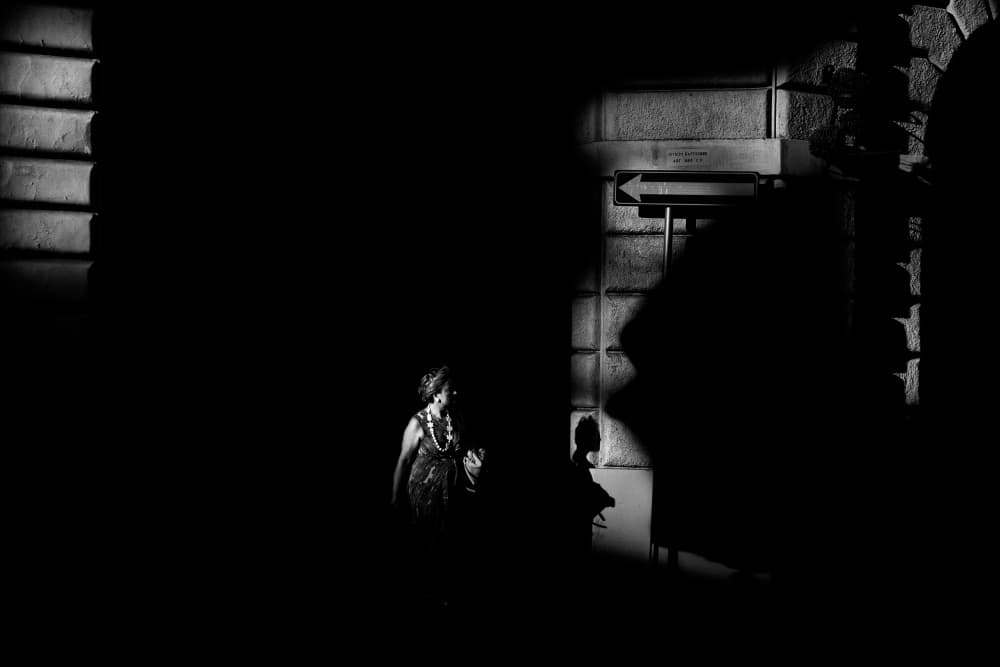 Woman in Deep Shadow by Antonio Grambone — canvas wall art