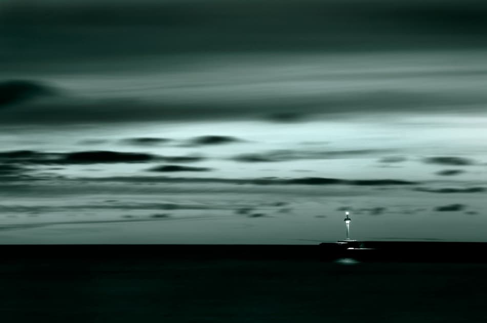 Solitary Night Beacon by Niels Christian Wulff — canvas wall art