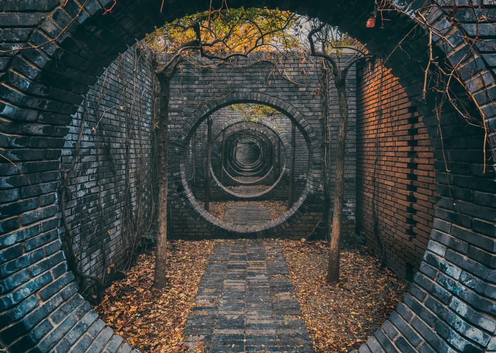 Mysterious Archway Garden Path by Yuan Cui — canvas wall art