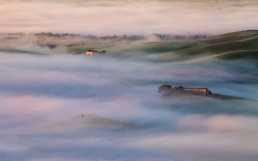 Tuscan Morning Fog by Peter Svoboda MQEP — canvas wall art