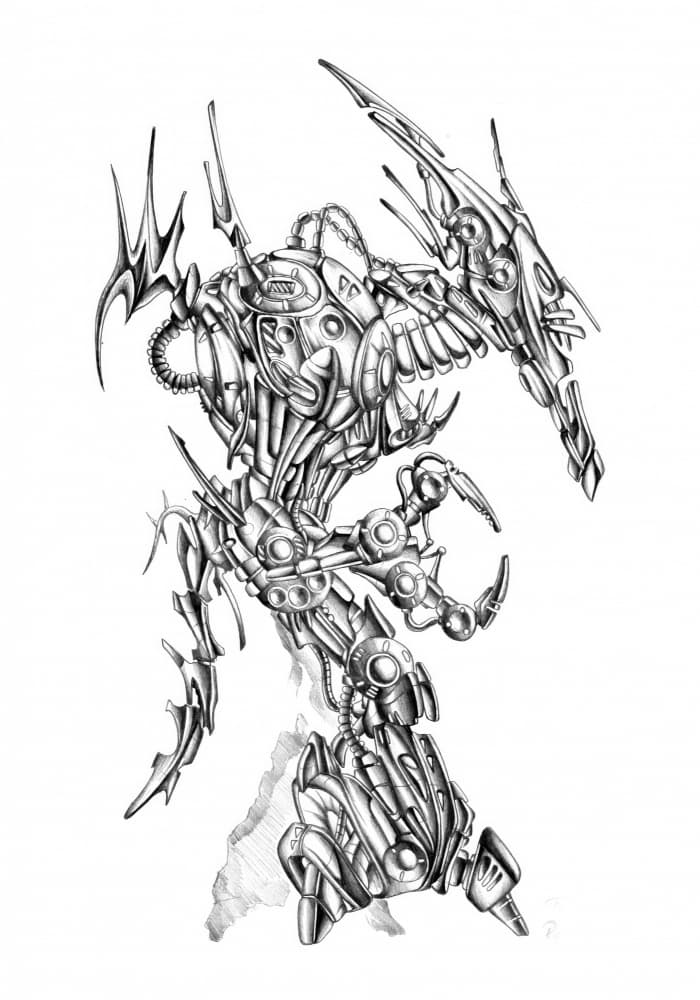 Sci-Fi Cyborg Warrior by Kulik — canvas wall art