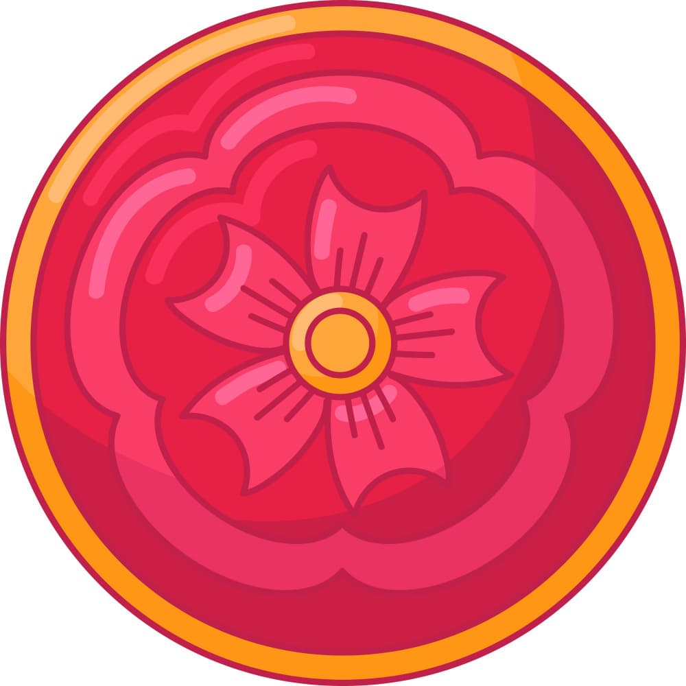 Vibrant Red Flower Design by Marika Barsrsind β canvas wall art
