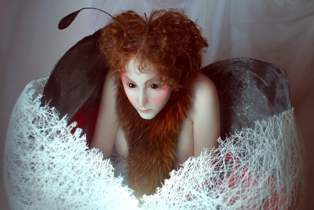 Ethereal Cocoon Creature by Angelina Goncharova — canvas wall art