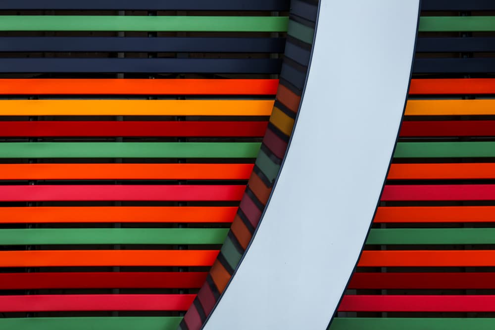 Vibrant Striped Curve by Anna Niemiec — canvas wall art