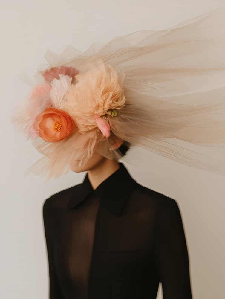 Ethereal Floral Veil by Bilge Paksoylu — canvas wall art