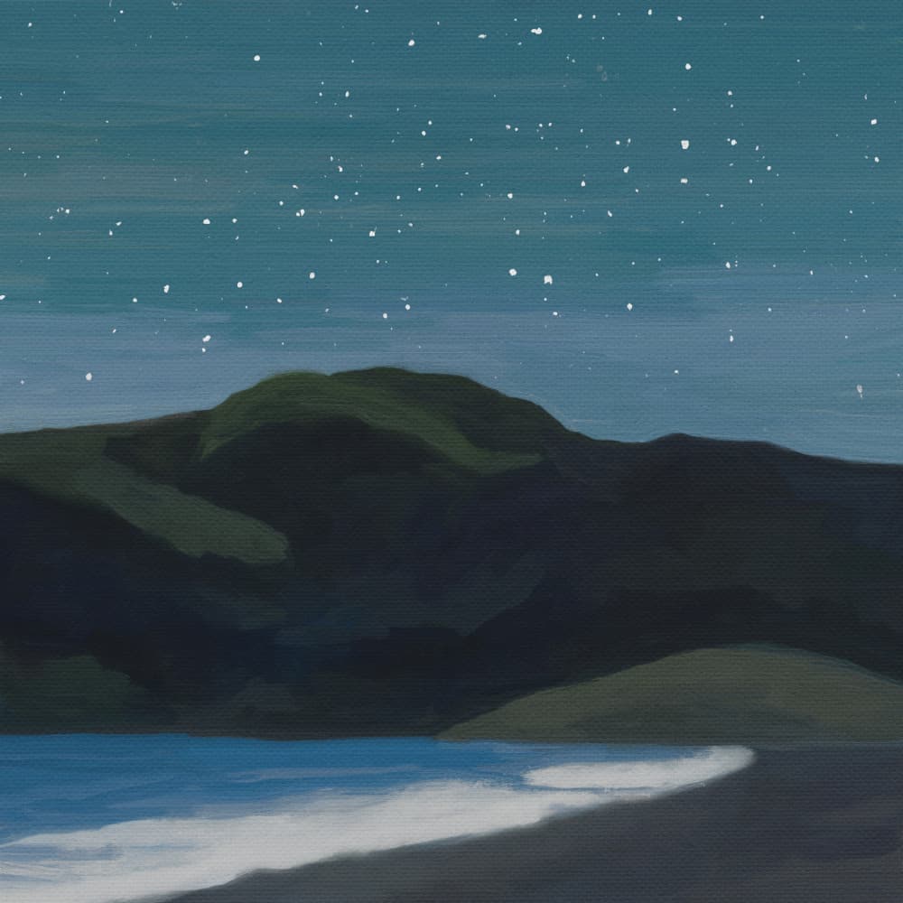 Starry Night Beach by The Printable Studio — canvas wall art
