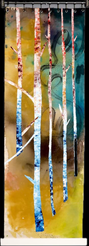 Vibrant Birch Trees by POOVI ART — canvas wall art