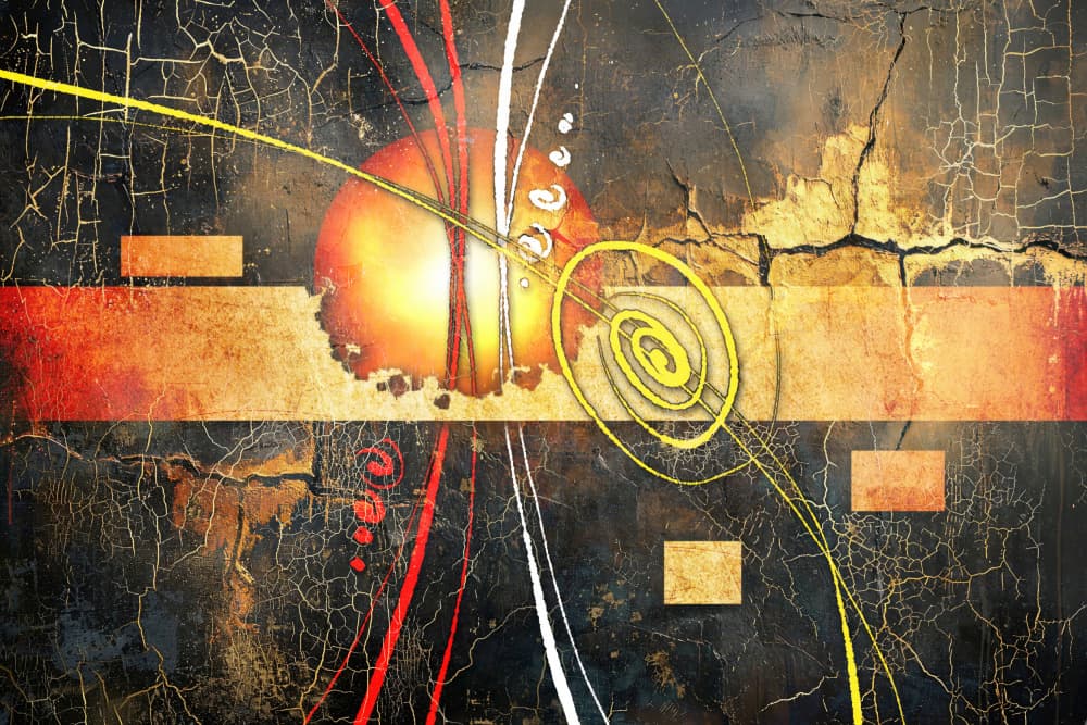 Abstract Fiery Orb by Rafal Kulik — canvas wall art