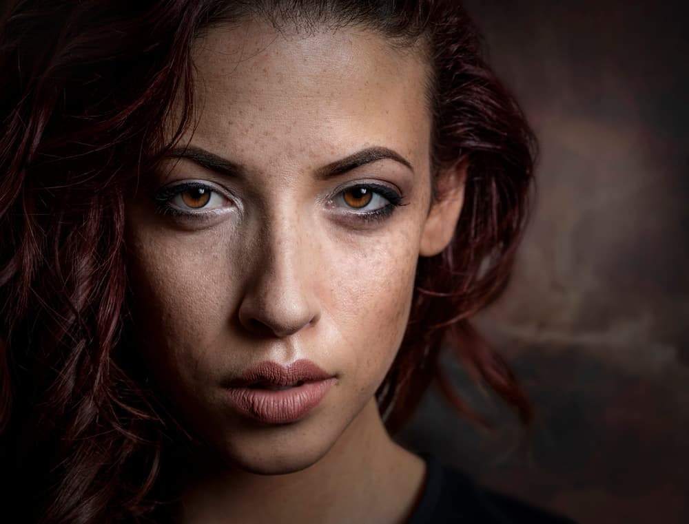 Intense Female Gaze by Luc Stalmans — canvas wall art