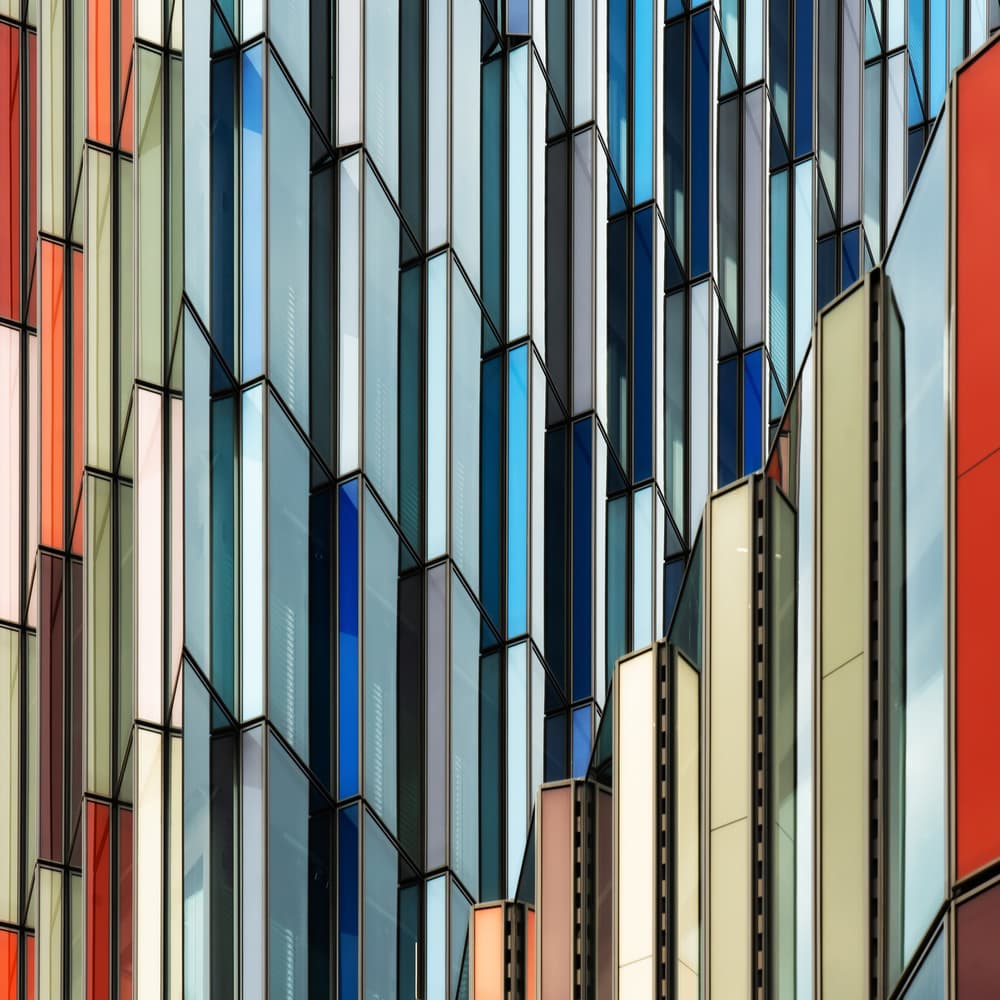 Dynamic Glass Facade by Luc Vangindertael (laGrange) — canvas wall art