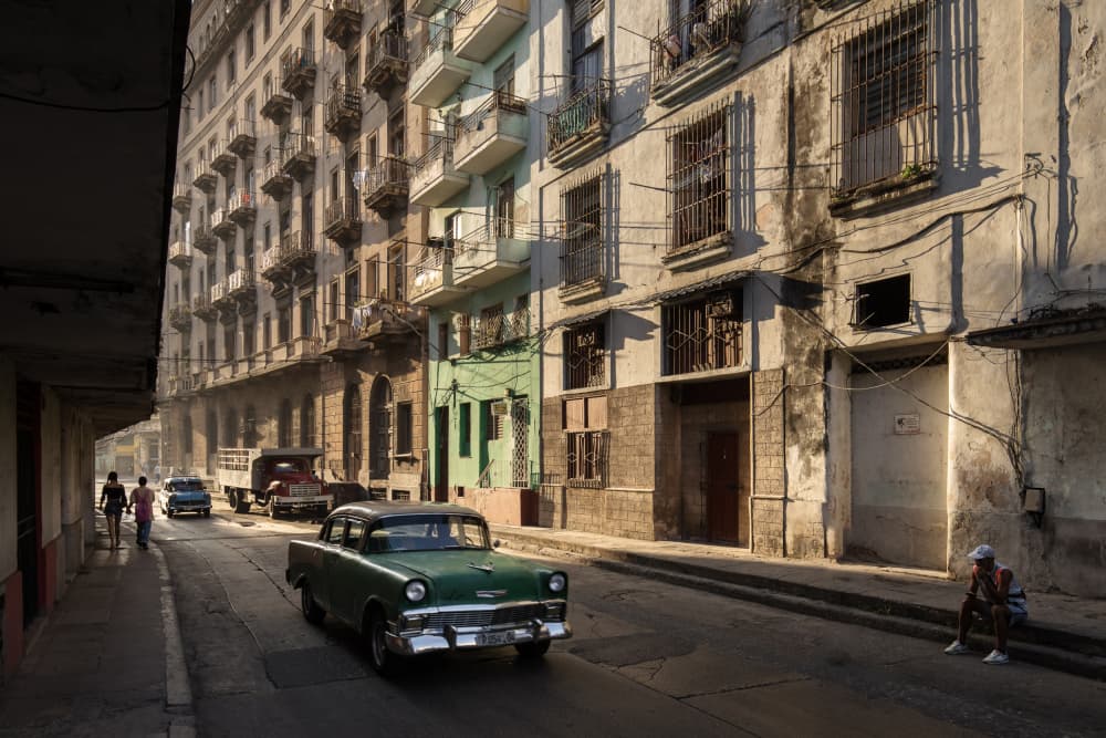Vintage Car in Havana by Dan Mirica — canvas wall art
