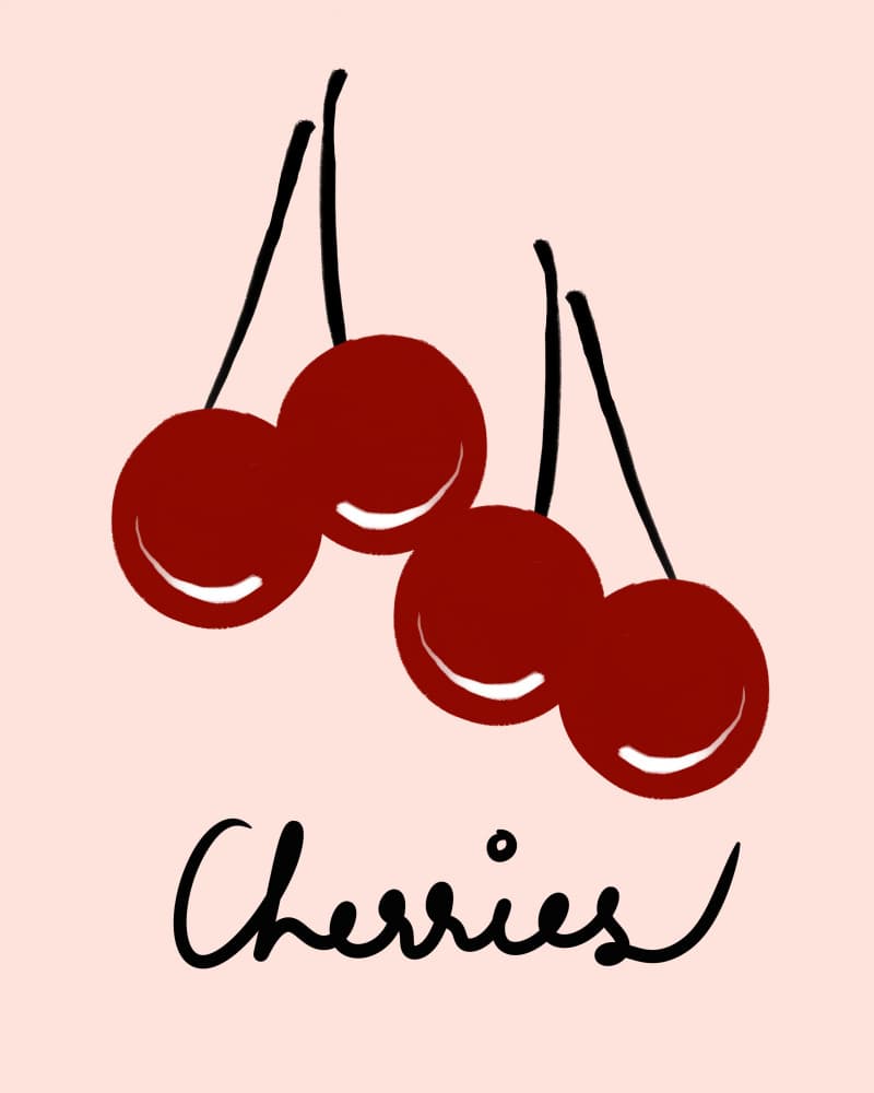 Sweet Red Cherries by Josie George — canvas wall art