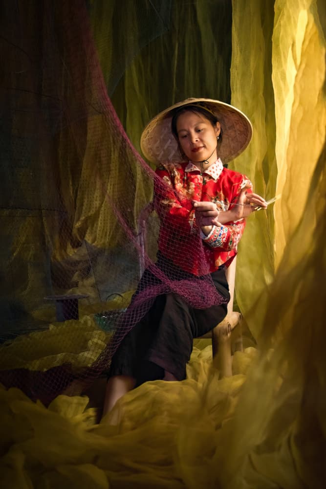 Weaving a Traditional Net by Songlin Xu — canvas wall art