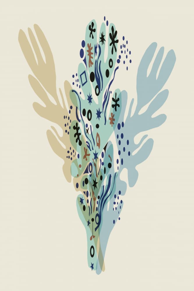 Organic Seaweed Shapes by cartissi — canvas wall art