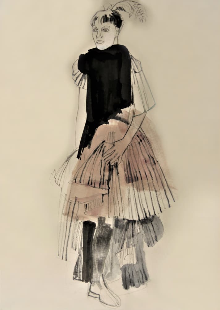 Couture Fashion Illustration by Doris Schmitz — canvas wall art
