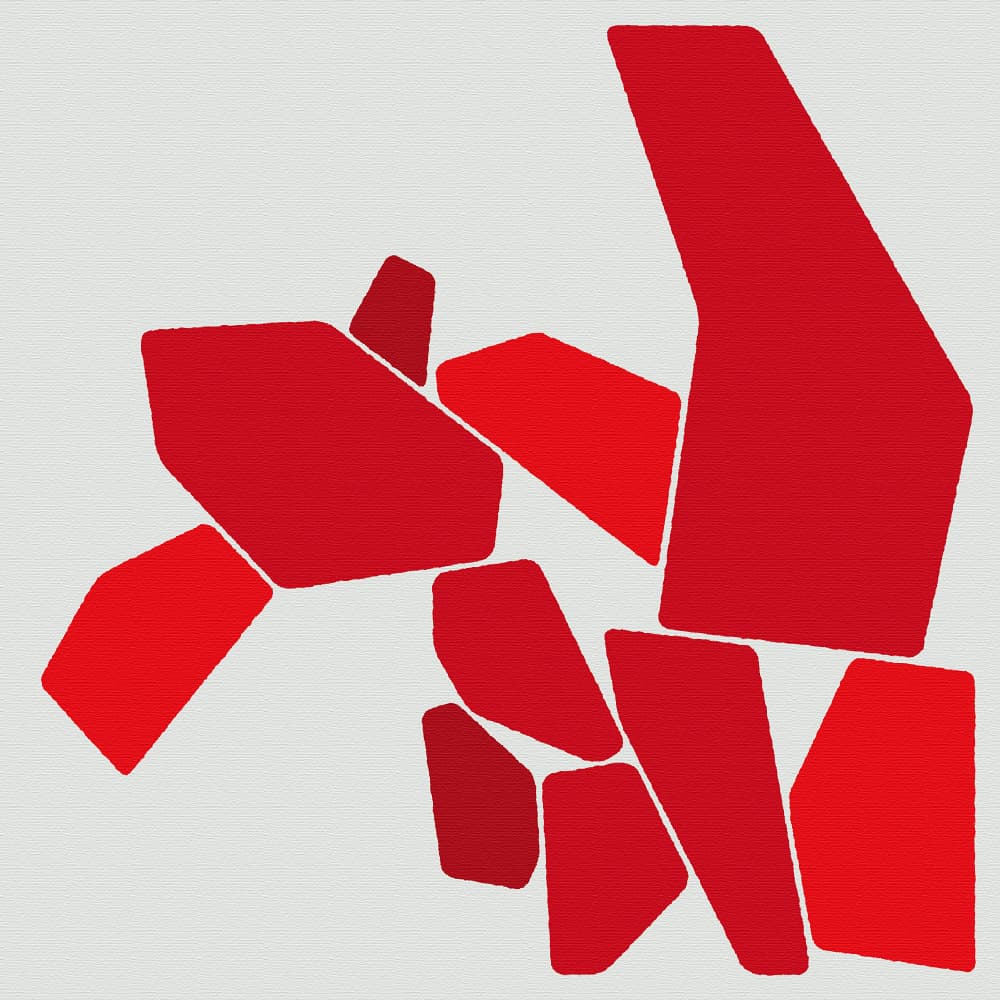 Bold Red Shapes by Rafa Mateo — canvas wall art